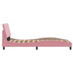 vidaXL Cadre de lit avec tête de lit Rose 100x200 cm Velours