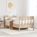 vidaXL Cadre de lit sans matelas 75x190 cm bois de pin massif