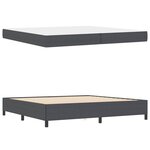 vidaXL Cadre de lit Gris foncé 200 x 200 cm Tissu en velours côtelé