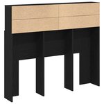 vidaXL Meuble de Tête de Lit en Chêne Noir  120x19x103 5 cm  Matériau Composite