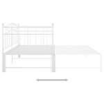 vidaXL Cadre de canapé-lit extensible Blanc Métal 90x200 cm