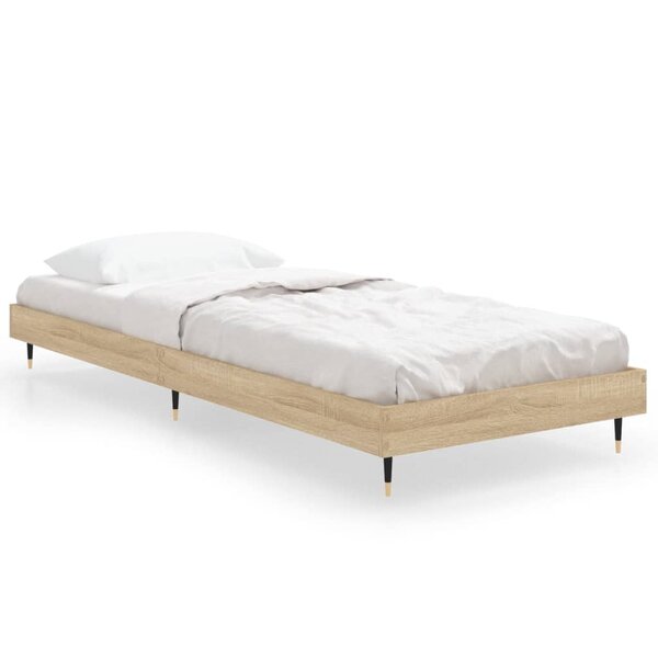 vidaXL Cadre de lit sans matelas chêne sonoma 75x190 cm