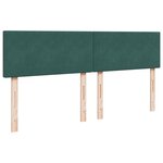 vidaXL Sommier à lattes de lit et matelas Vert foncé 200x200cm Velours