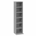vidaXL Armoire à CD Sonoma gris 21x20x88 cm Bois d'ingénierie