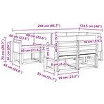 vidaXL Ensemble de canapés d'extérieur 7 pc Naturel et Crème Polyester