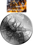 Monnaie FIREFIGHTER Alien First Responders 1/1000 Oz Platine 12$ Liberia 2026