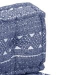 vidaXL Pouf Indigo Tissu