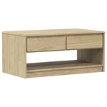 vidaXL Table basse SAUDA chêne 99x55x45 cm bois de pin massif
