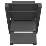 vidaXL Porte-bûches Gris 47x39 5x48 cm Bois massif de pin