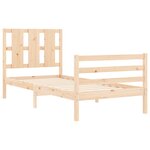 vidaXL Cadre de lit sans matelas 90x200 cm bois massif