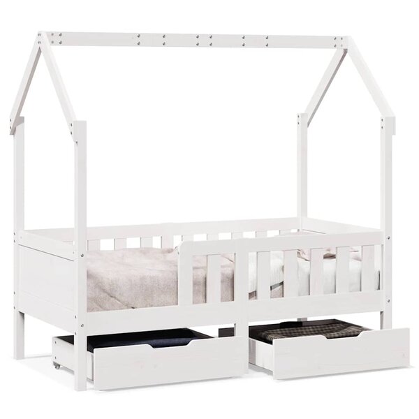 vidaXL Cadre de lit enfant avec tiroirs sans matelas 70x140 cm bois