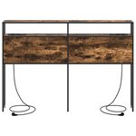 vidaXL Tête de lit de rangement Chêne fumé 160 cm Bois d'ingénierie