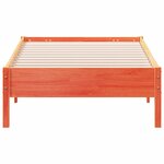 vidaXL Cadre de lit sans matelas cire marron 90x190 cm bois pin massif
