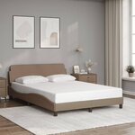 vidaXL Cadre de lit sans matelas cappuccino 120x200 cm similicuir
