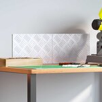 vidaXL Plaques à damier 2 Pièces Argent 30 x 20 cm Aluminium