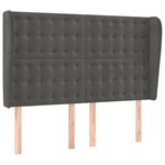 vidaXL Sommier à lattes de lit matelas et LED Gris foncé 140x200 cm