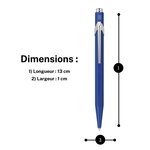 Stylo-bille métal-x line aluminium Bleu CARAN D'ACHE