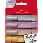 Surligneur TEXTLINER 1546 Metallic, étui de 4 couleurs assorties FABER-CASTELL