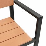 vidaXL Banc de jardin Marron 118 x 54 x 77cm Acier