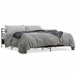 vidaXL Cadre de lit sans matelas chêne fumé 180x200 cm