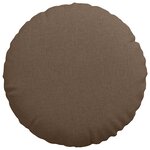 vidaXL Coussins de siège 2 Pièces Marron Ø60 x 21 cm tissu