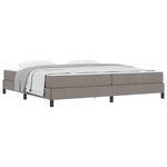 vidaXL Lit à ressorts avec matelas Taupe 200 x 200 cm tissu