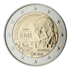 2 euros commémorative Belgique 2019 - Institut monétaire européen.
