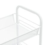 vidaXL Chariot de cuisine à 3 niveaux Blanc 46x26x64 cm Fer