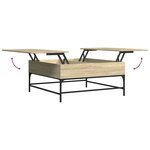 vidaXL Table basse chêne sonoma 95x95x45 cm bois d'ingénierie et métal