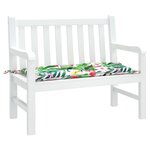 vidaXL Coussin de banc de jardin multicolore 110x50x7 cm tissu