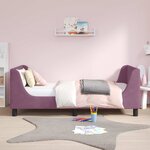 vidaXL Cadre de lit pour enfants avec tête de lit Violet 80 x 160 cm