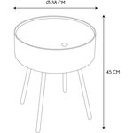 Table d'appoint avec coffre intégré eugénie