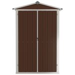 vidaXL Abri de jardin Marron 116x45x175 cm Acier galvanisé