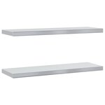 vidaXL Étagères murales 2 Pièces 75x23 5x3 cm argenté acier inoxydable