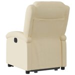 vidaXL Fauteuil inclinable électrique crème tissu