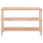 vidaXL Range-chaussures à 3 étagères Bois de sapin solide