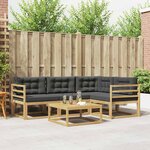 vidaXL Ensemble de canapés d'extérieur 5 Pièces Blanc et anthracite