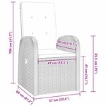vidaXL Ensemble de salle à manger pour jardin 7 Pièces Gris polyrotin