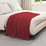 vidaXL Couvertures à jeter 6 Pièces Rouge Bordeaux 150 x 130 cm Toison