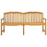 vidaXL Banc en Bois Sculpté en Rose 180 5 x 60 x 96 cm Naturel