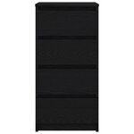vidaXL Buffet chêne noir 37 5x35x76 cm bois d'ingénierie