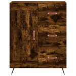 vidaXL Buffet chêne fumé 69 5x34x90 cm bois d'ingénierie