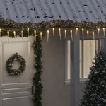vidaXL Guirlande lumineuse à glaçons Noël 100 LED blanc acrylique PVC