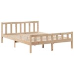 vidaXL Lit bibliothèque sans matelas 160x200 cm bois massif de pin