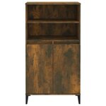 vidaXL Buffet haut Chêne fumé 60x36x110 cm Bois d'ingénierie