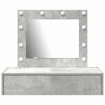 vidaXL Table de Toilette Gris 83 x 40 x 70 cm Bois d'ingénierie