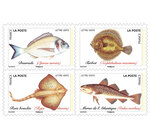 Carnet 12 timbres - Poissons de mer - Lettre verte