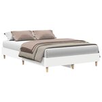 vidaXL Cadre de lit sans matelas blanc 120x200 cm bois ingénierie