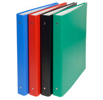 Classeur rembordé PVC 4 anneaux 30mm - A4 maxi 24x32cm - Coloris Aléatoire EXACOMPTA