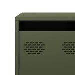 vidaXL Meuble TV vert olive 135x39x43 5 cm acier laminé à froid